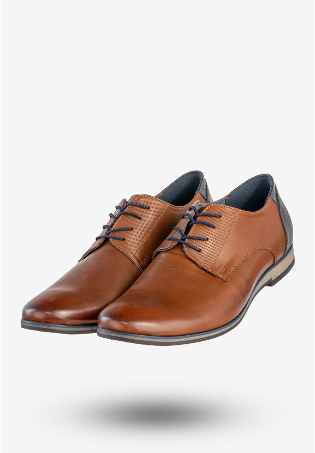 Półbuty Wizytowe Męskie Skórzane Buty Eleganckie Brązowe Rosetti 466/9,18/F3