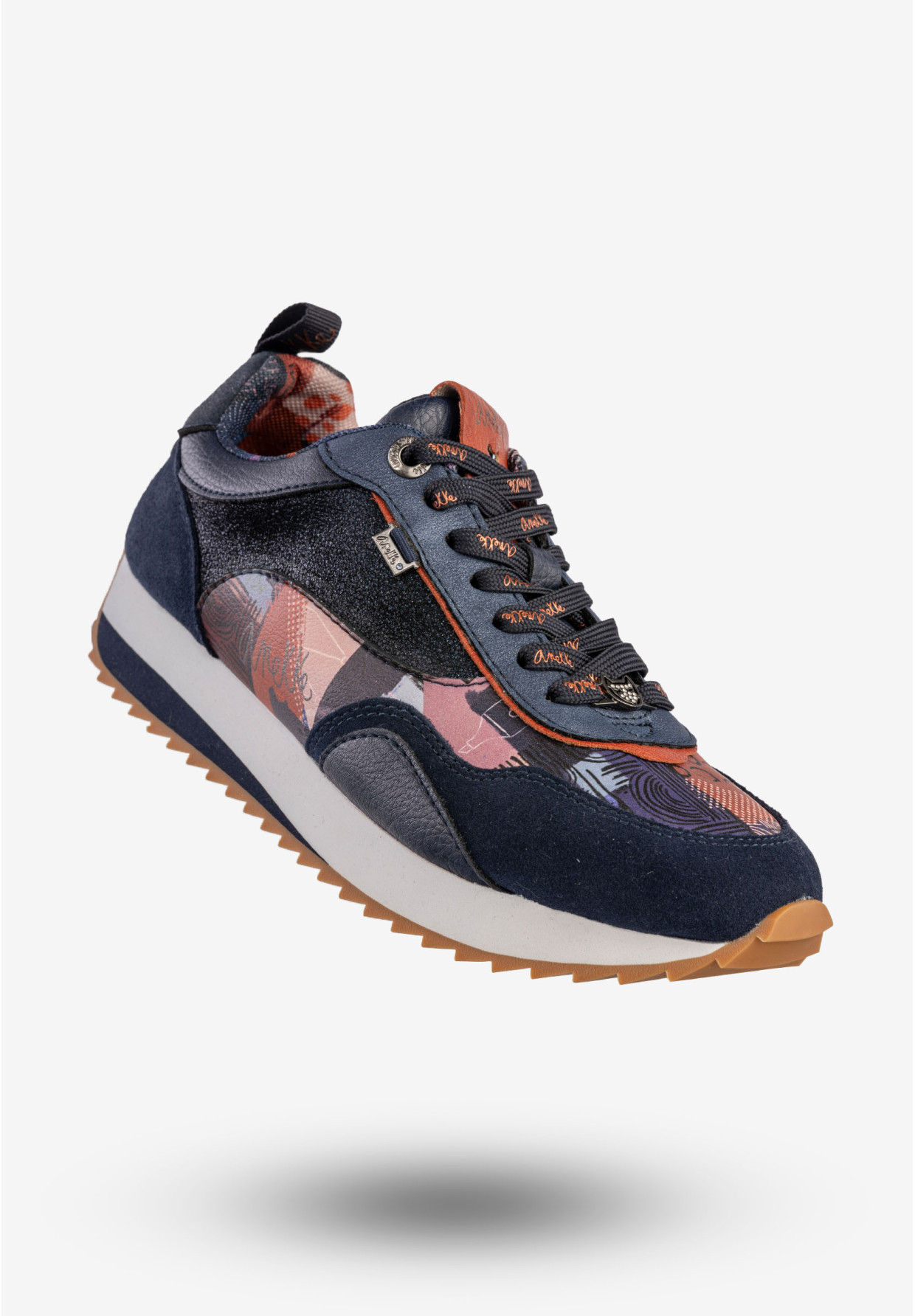 Sneakersy Damskie Ekoskóra Buty Sportowe Anekke Granatowe 378-803