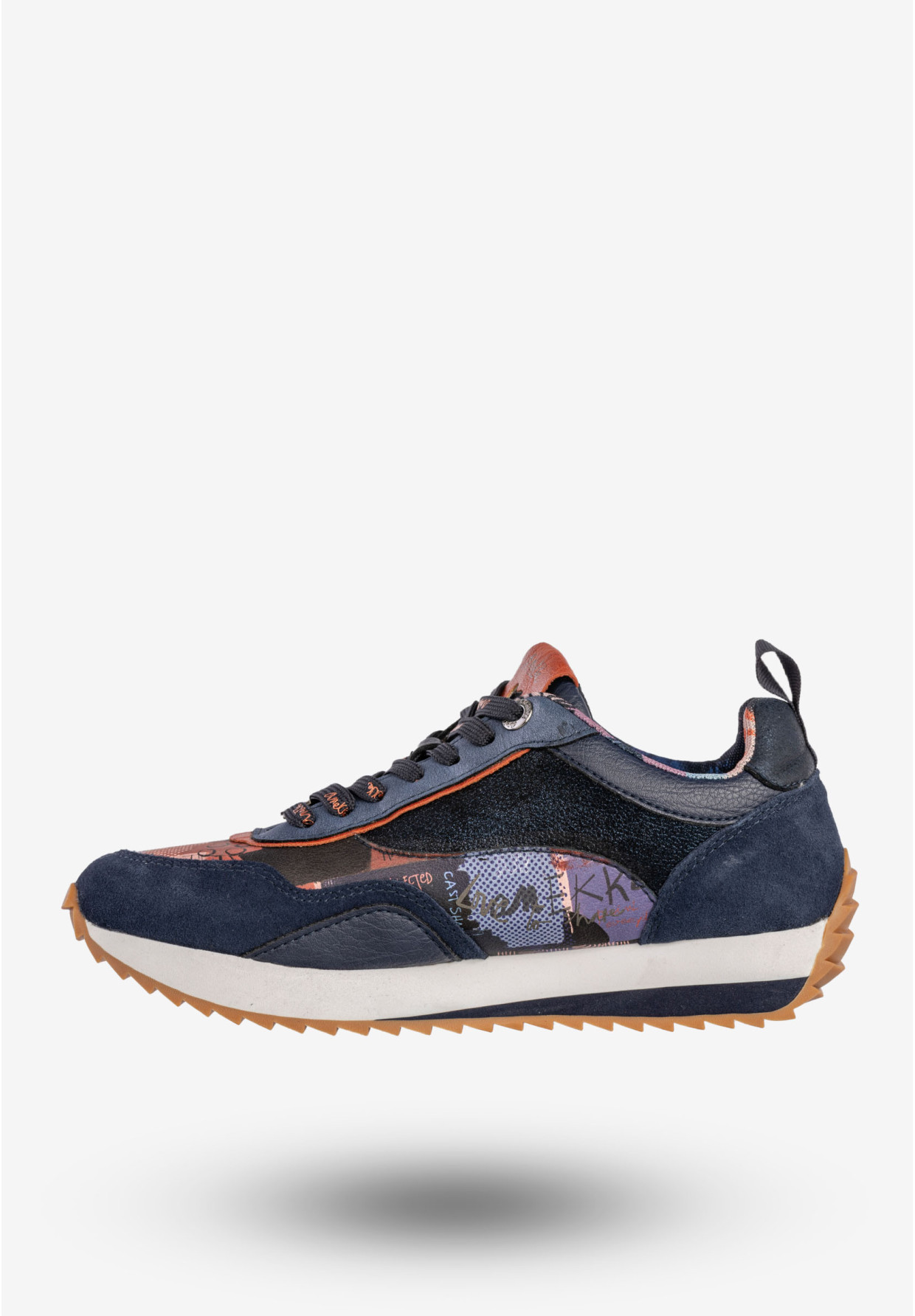 Sneakersy Damskie Ekoskóra Buty Sportowe Anekke Granatowe 378-803