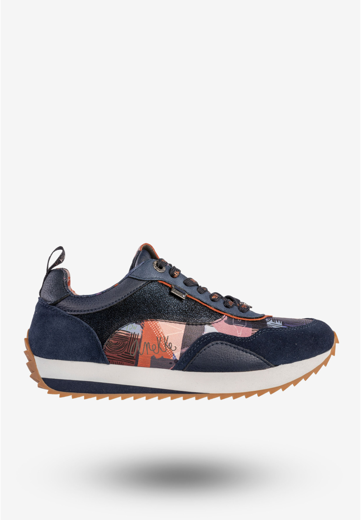 Sneakersy Damskie Ekoskóra Buty Sportowe Anekke Granatowe 378-803
