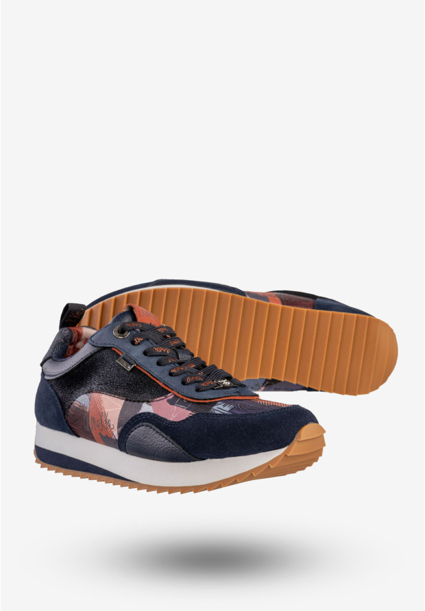 Sneakersy Damskie Ekoskóra Buty Sportowe Anekke Granatowe 378-803