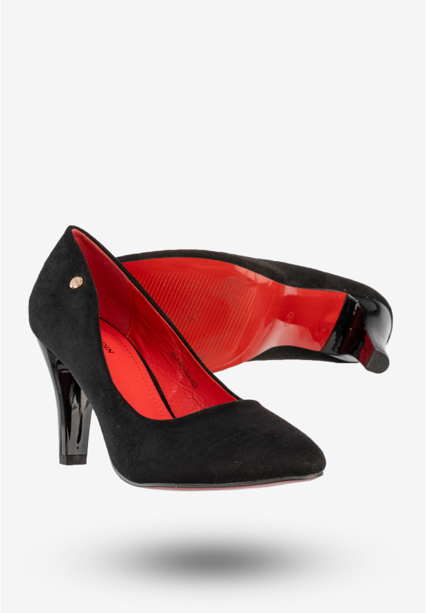 Czółenka Damskie Buty Na Obcasie Szpilki Klasyczne Czarne Goodin GD-FL58C