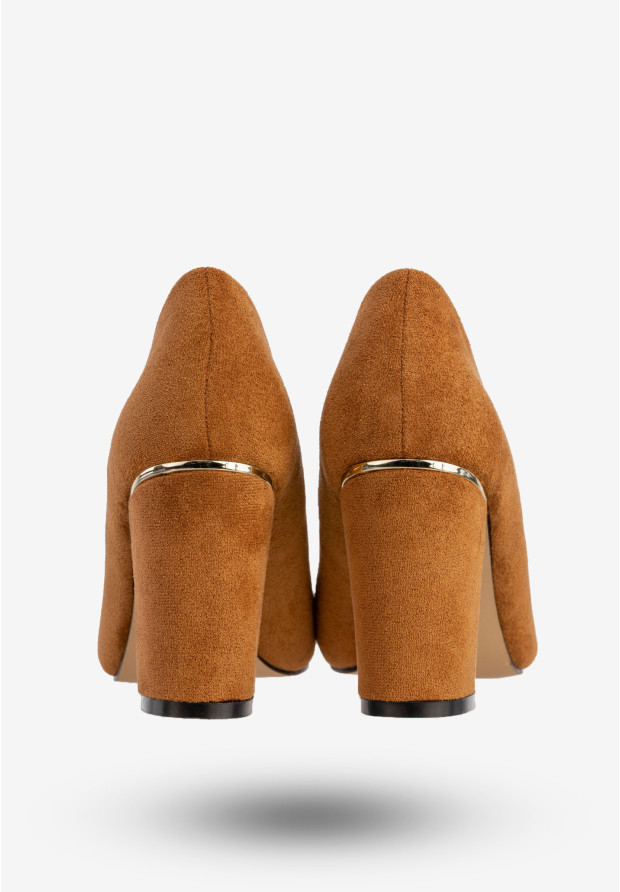 Czółenka Damskie Buty Na Słupku Eleganckie Camel Goodin GD-OG-100