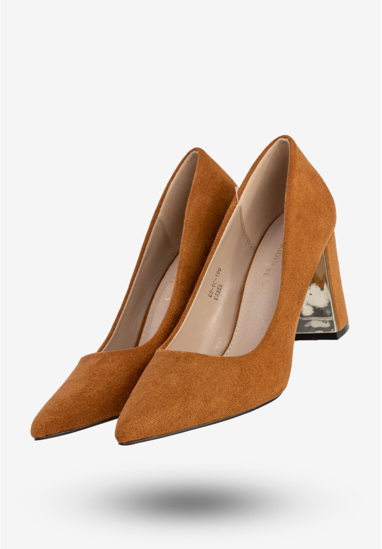 Czółenka Damskie Buty Na Słupku Eleganckie Camel Goodin GD-OG-100