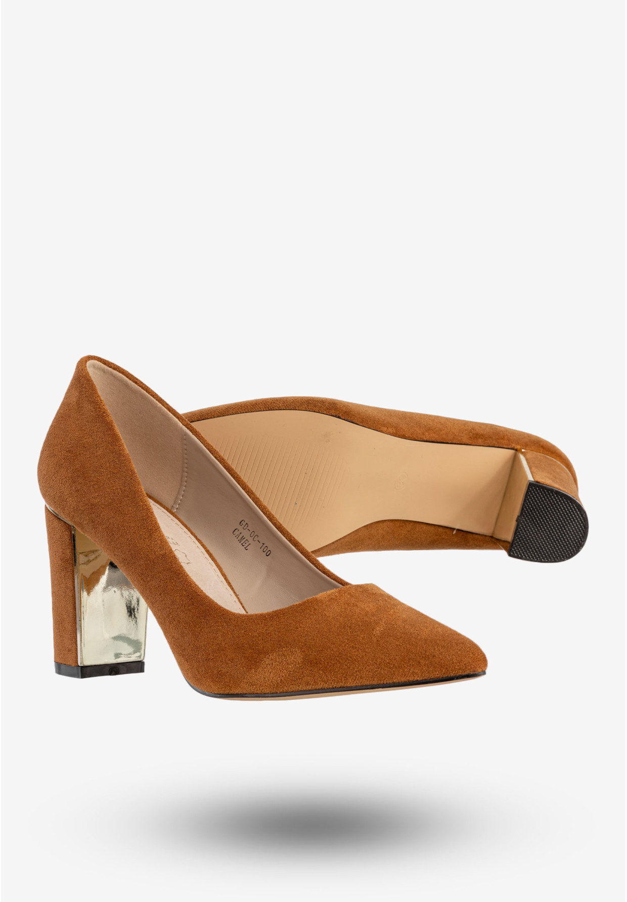 Czółenka Damskie Buty Na Słupku Eleganckie Camel Goodin GD-OG-100