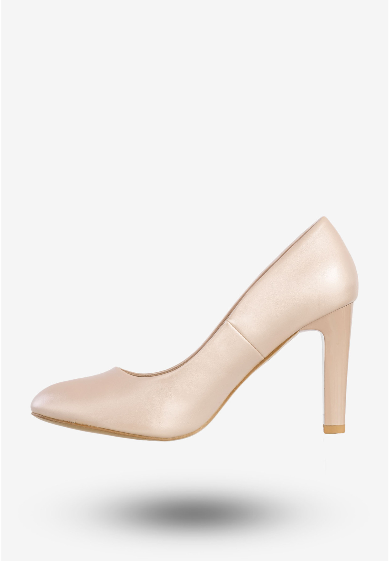 Czółenka Damskie Buty Na Obcasie Eleganckie Perłowe Beżowe Goodin GD-FL15C