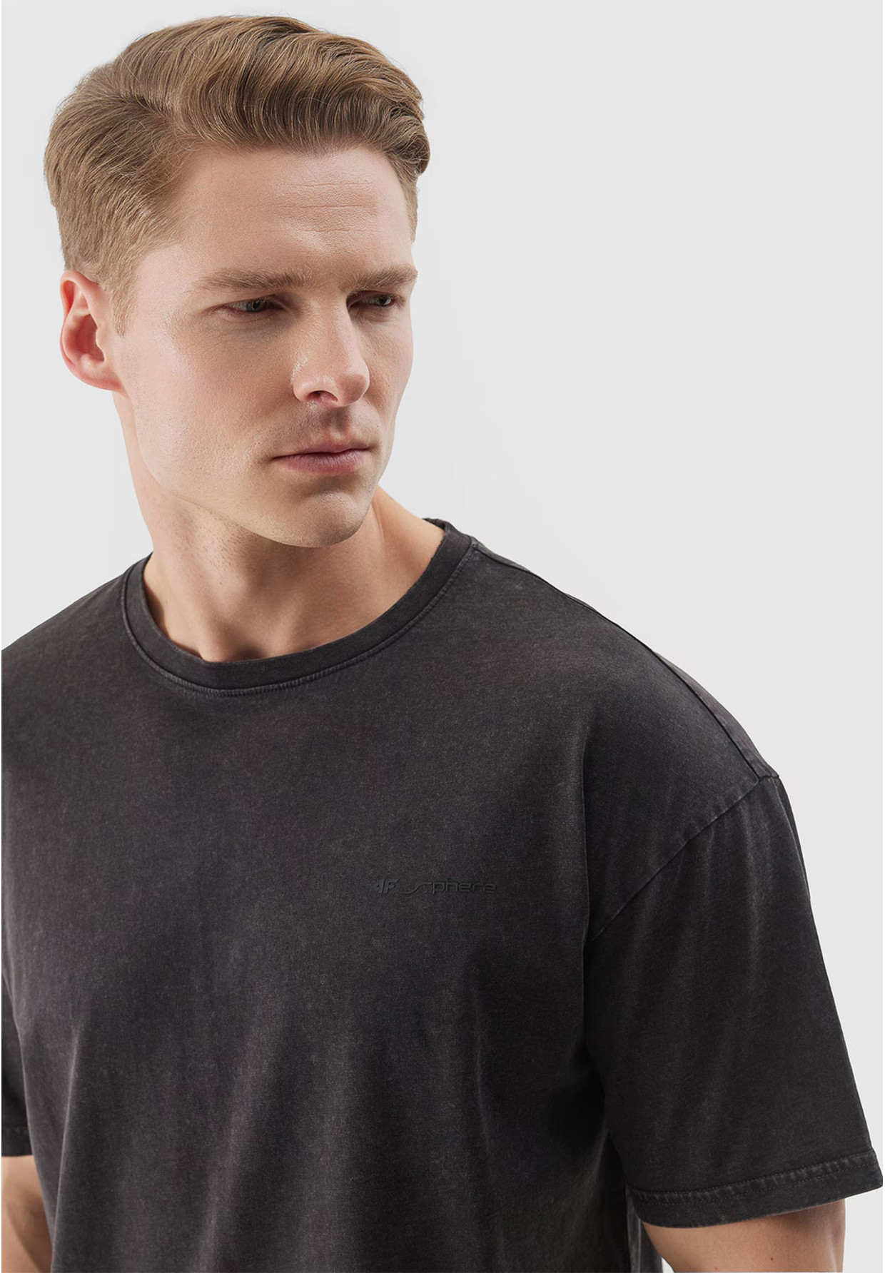 Koszulka Męska 4F T-shirt Sportowy Regular Czarny 4FWSS24TTSHM1316