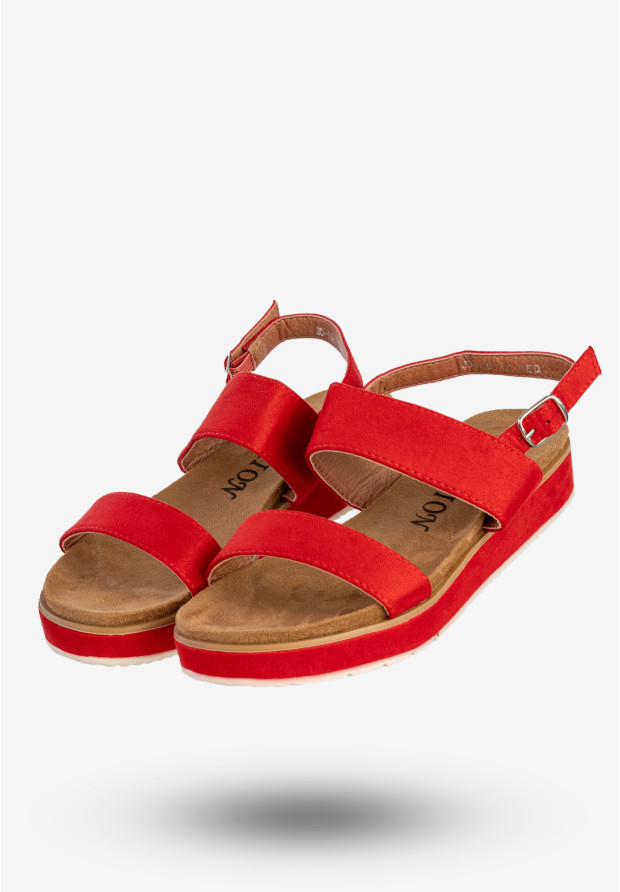 Sandały Damskie Buty Na Lato Lekkie Czerwone Goodin GD-OD-12