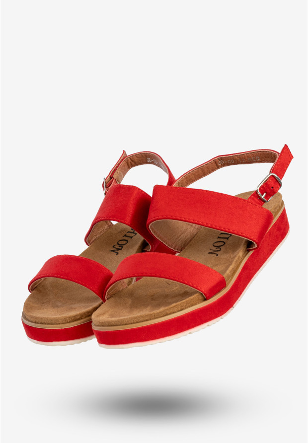 Sandały Damskie Buty Na Lato Lekkie Czerwone Goodin GD-OD-12