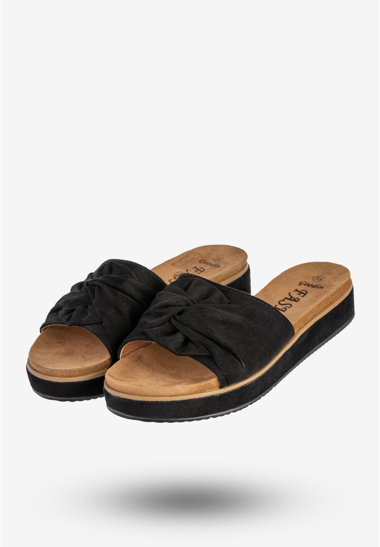 Klapki Damskie Casual Buty Na Co Dzień Letnie Czarne Goodin GD-OD-13