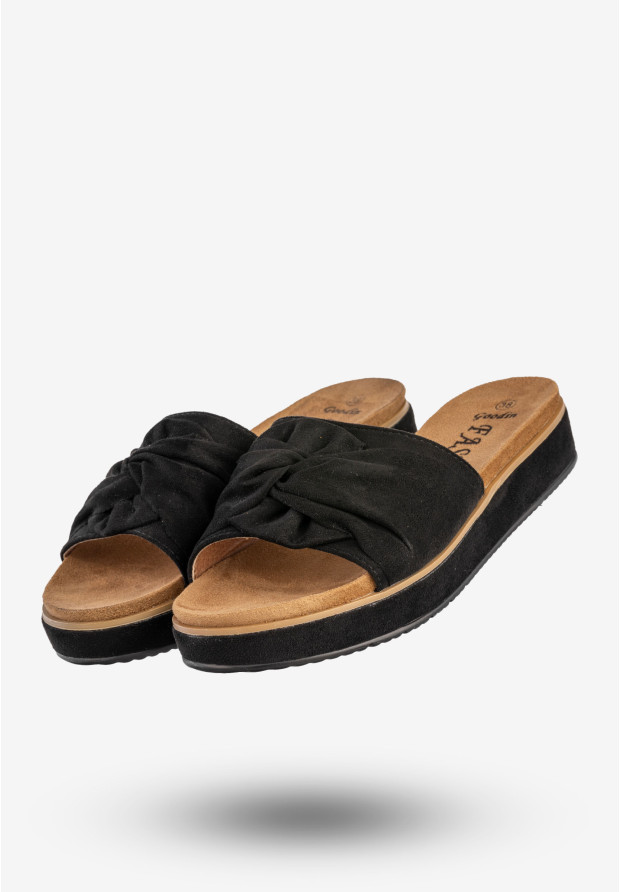 Klapki Damskie Casual Buty Na Co Dzień Letnie Czarne Goodin GD-OD-13