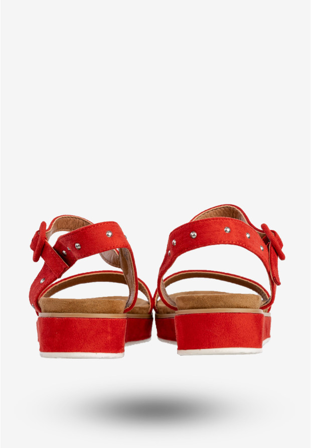 Sandały Damskie Buty Na Lato Lekkie Wygodne Czerwone Goodin GD-OC-302