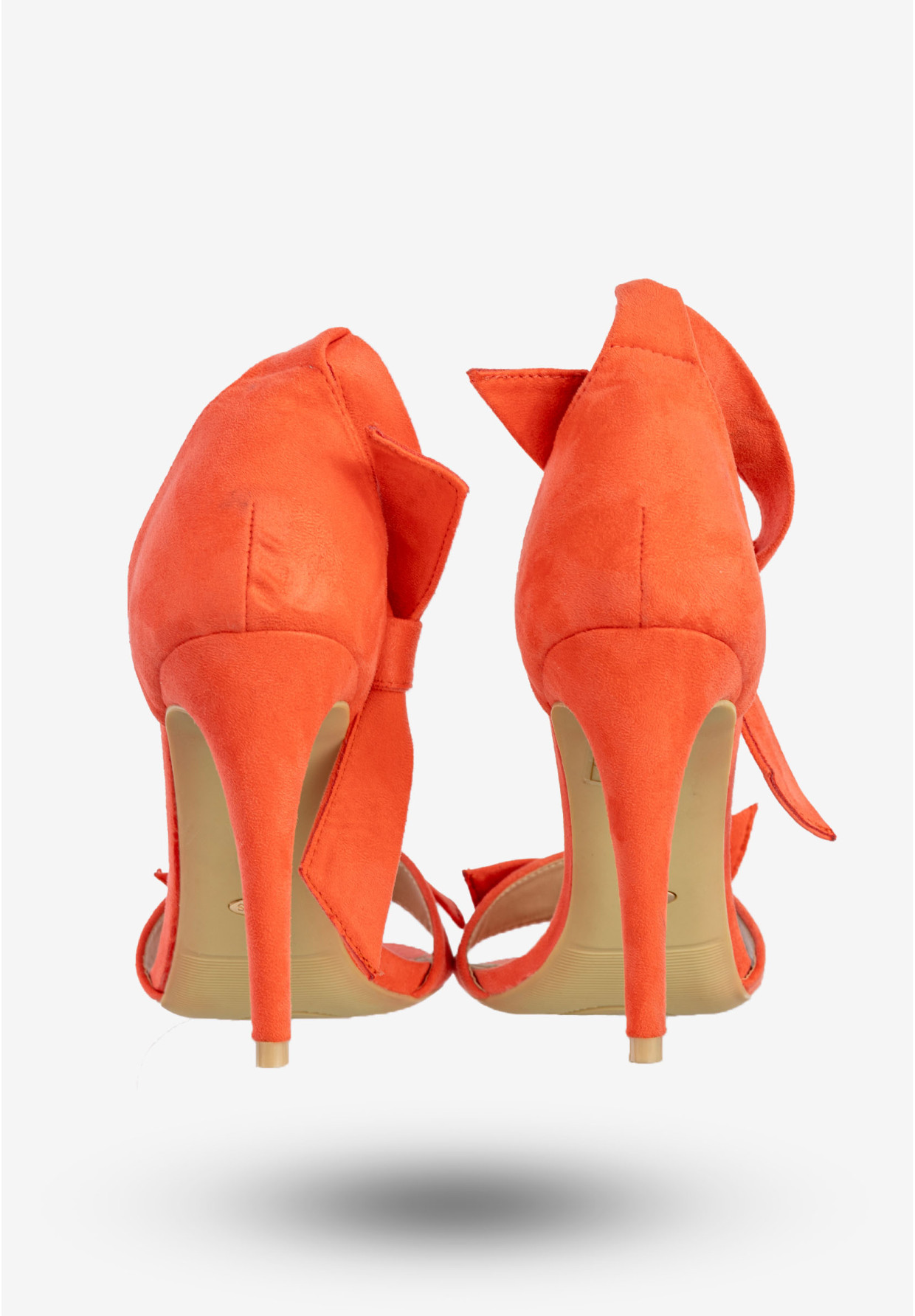 Sandały Damskie Buty Na Szpilce Wiązane Z Kokardą Koralowe Vices 1227-44