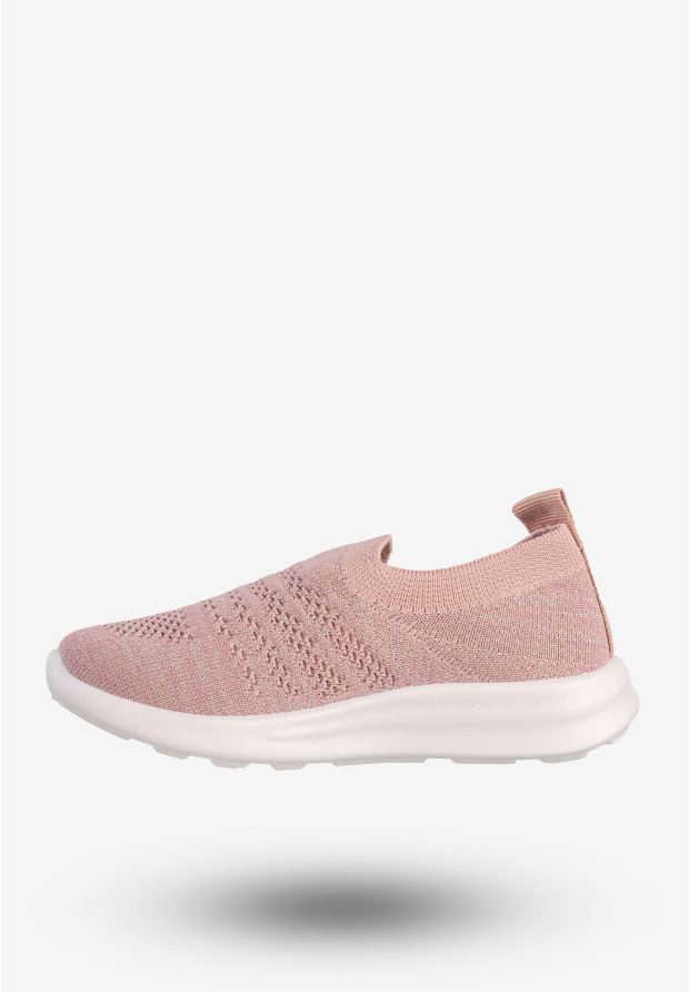 Sneakersy Dziewczęce Wsuwane Buty Sportowe Różowe Apawwa Z31