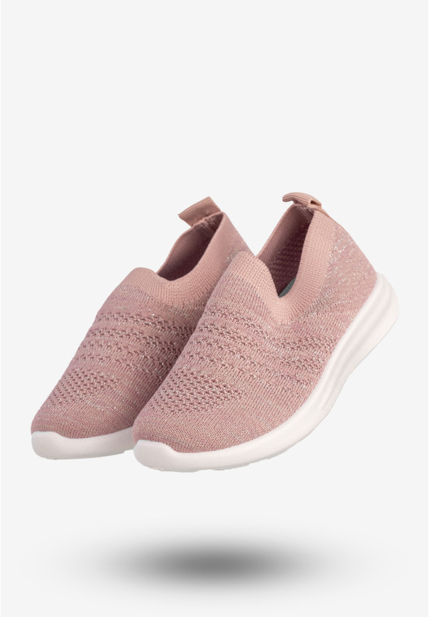 Sneakersy Dziewczęce Wsuwane Buty Sportowe Różowe Apawwa Z31