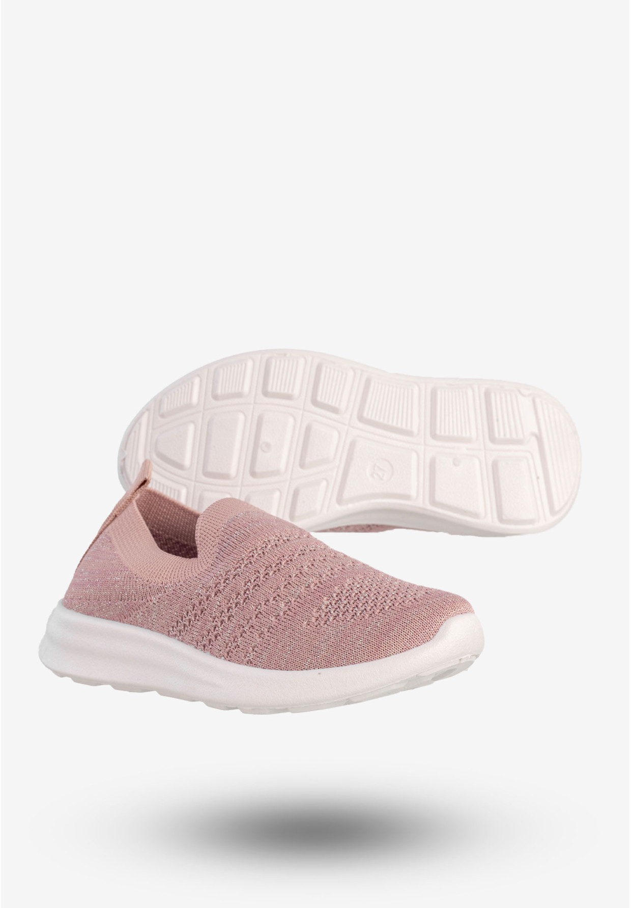 Sneakersy Dziewczęce Wsuwane Buty Sportowe Różowe Apawwa Z31