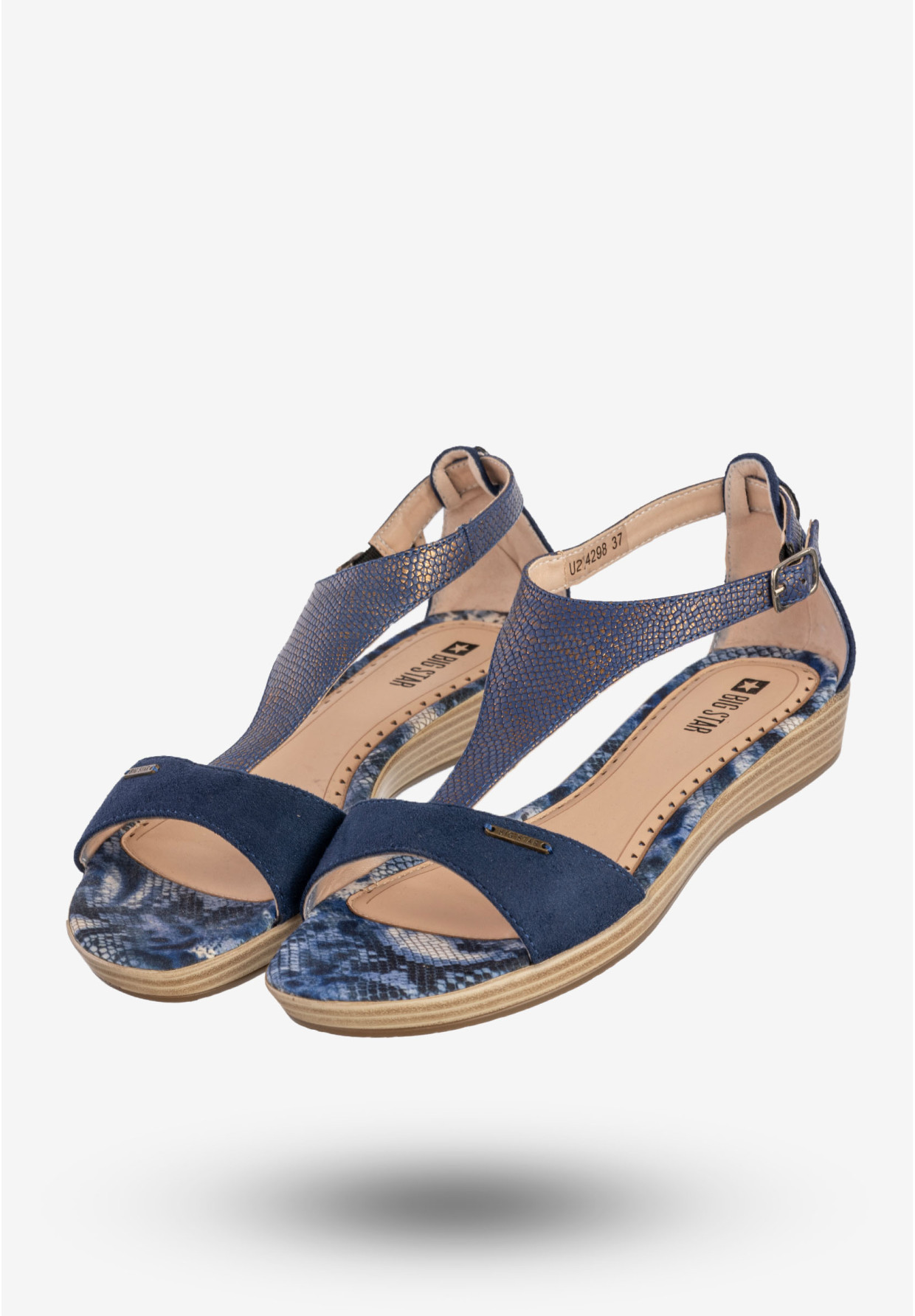 Sandały Damskie BIG STAR Ekoskóra Buty Letnie Granatowe U274298