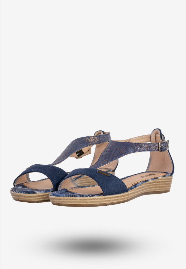 Sandały Damskie BIG STAR Ekoskóra Buty Letnie Granatowe U274298