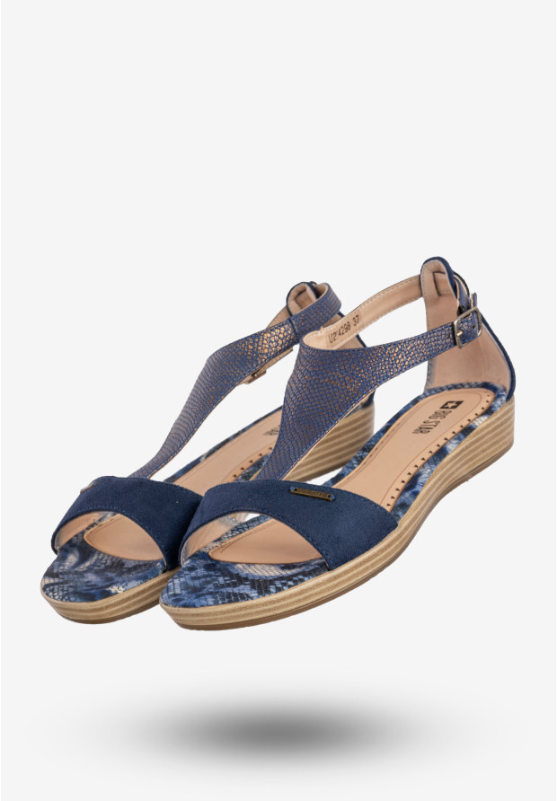 Sandały Damskie BIG STAR Ekoskóra Buty Letnie Granatowe U274298