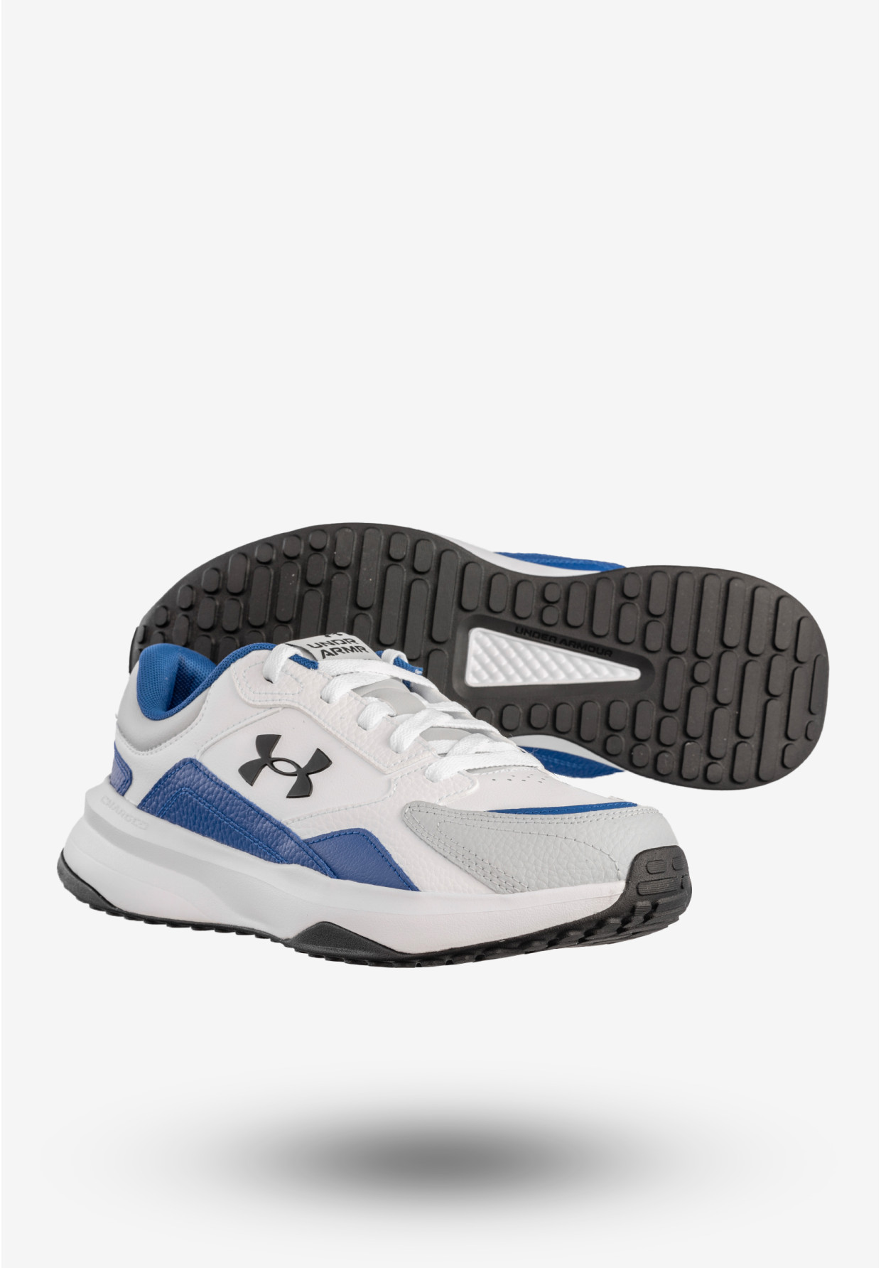 Sneakersy Męskie Under Armour Buty Sportowe Biało-Niebieskie UA Edge LTHR