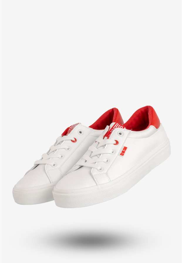 Sneakersy Damskie Big Star Ekoskóra Buty Sportowe Trampki Białe EE274311FW20