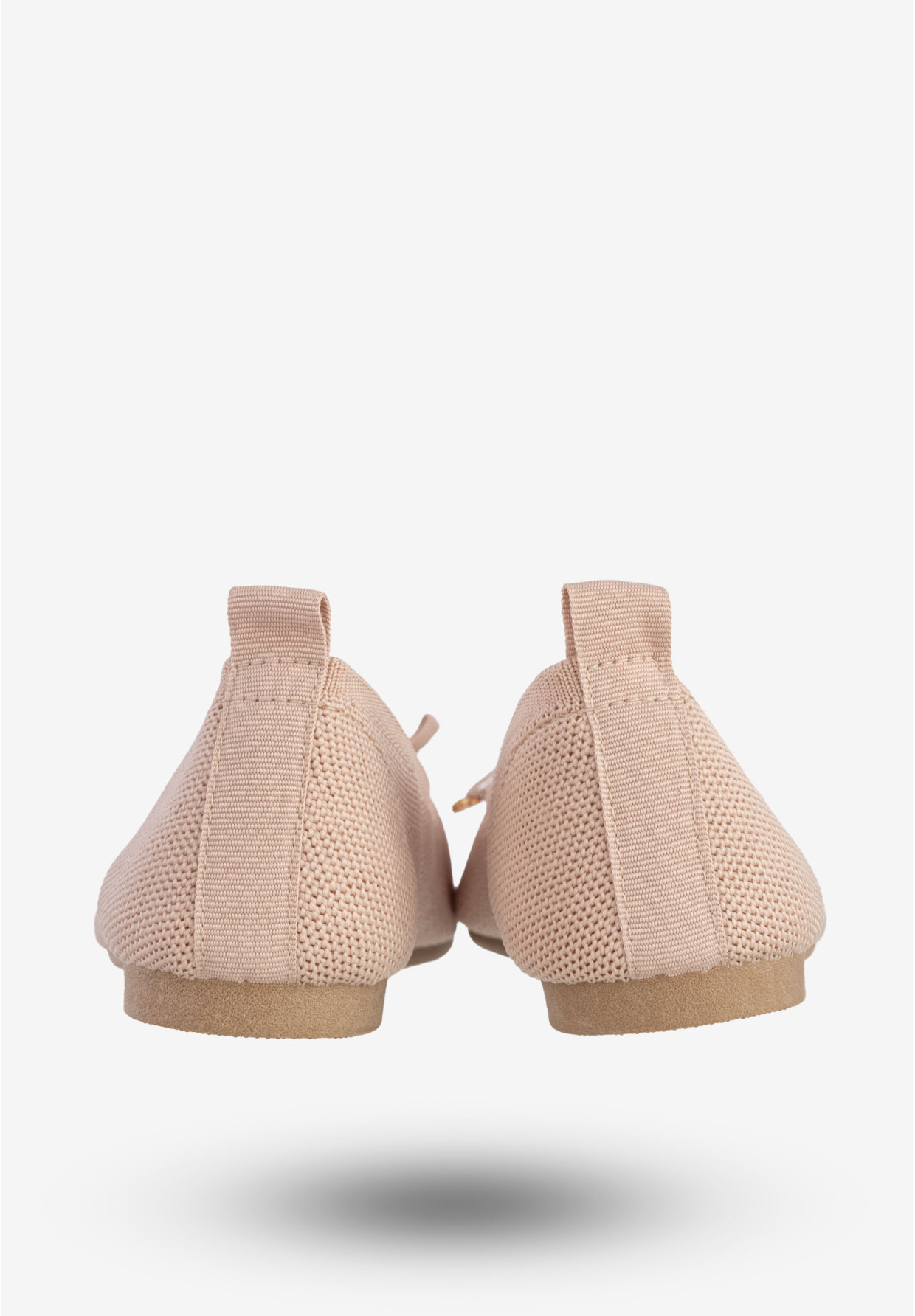 Baleriny Damskie Buty Z Kokardką Płaski Obcas Pudrowy Róż Bella Paris CB130-11