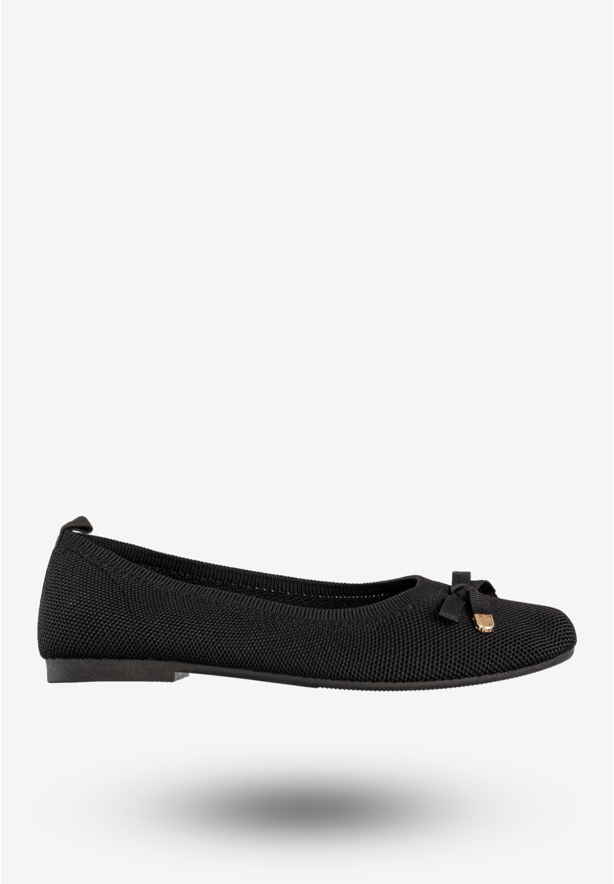 Baleriny Damskie Buty Z Kokardką Płaski Obcas Czarne Bella Paris CB130