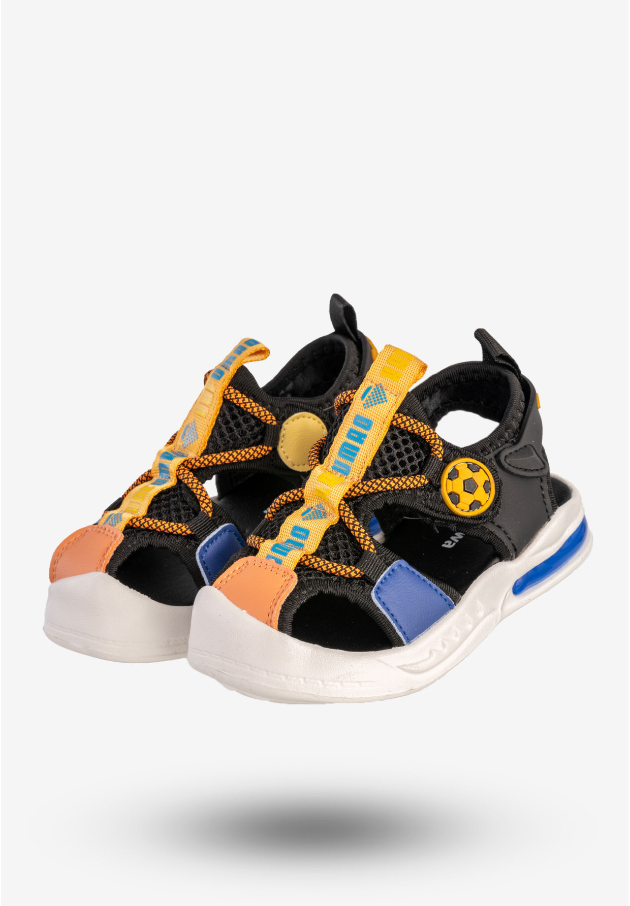 Sandały Chłopięce Buty Letnie Na Rzepy Wygodne Czarne Apawwa TX342