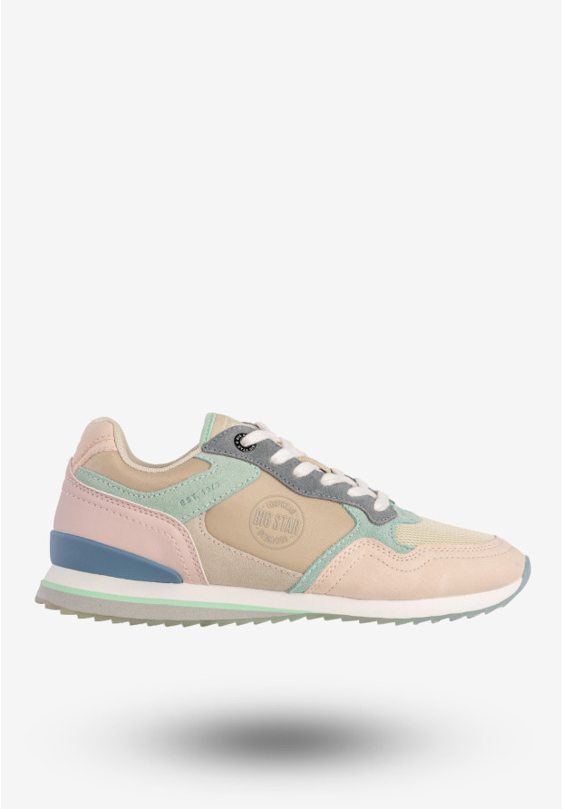 Sneakersy Damskie BIG STAR Buty Sportowe Półbuty Beżowe LL274347