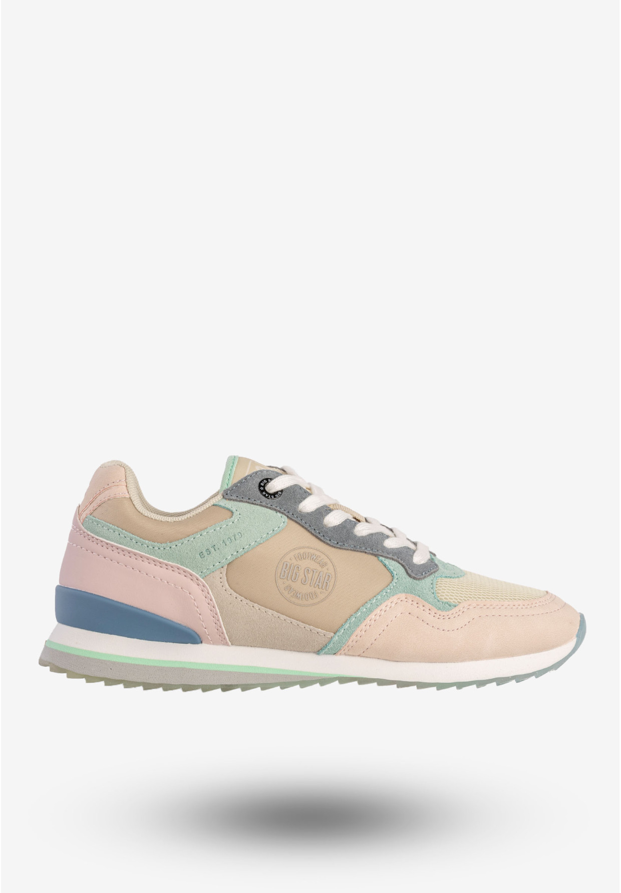 Sneakersy Damskie BIG STAR Buty Sportowe Półbuty Beżowe LL274347