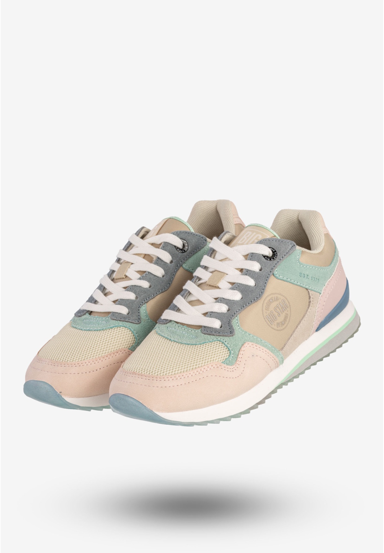 Sneakersy Damskie BIG STAR Buty Sportowe Półbuty Beżowe LL274347