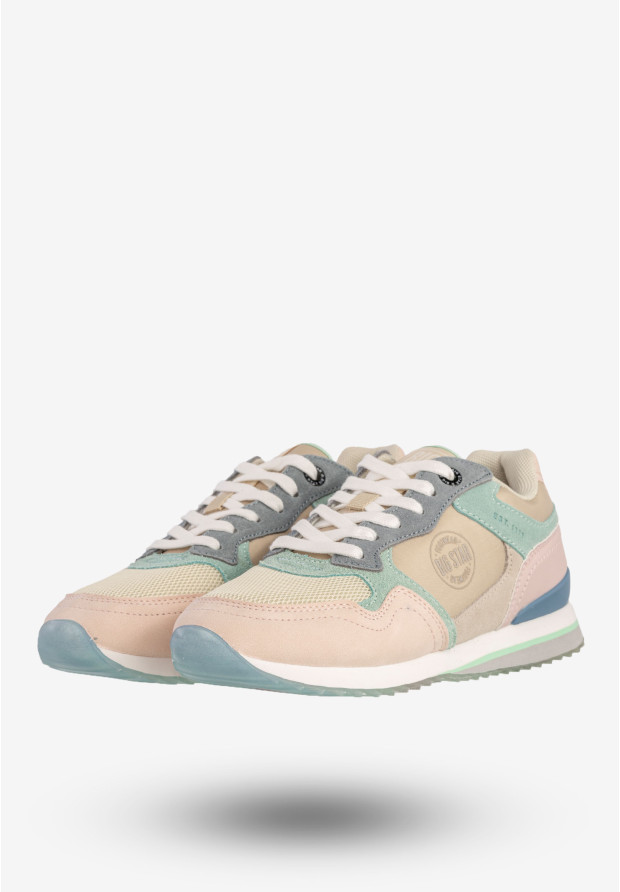 Sneakersy Damskie BIG STAR Buty Sportowe Półbuty Beżowe LL274347