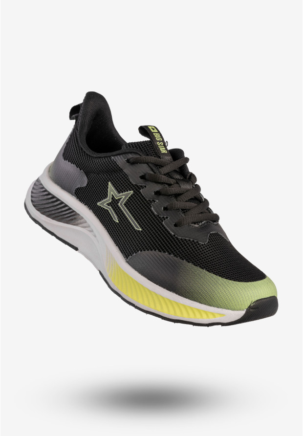 Damskie sneakersy BIG STAR czarno-zielone NN274300