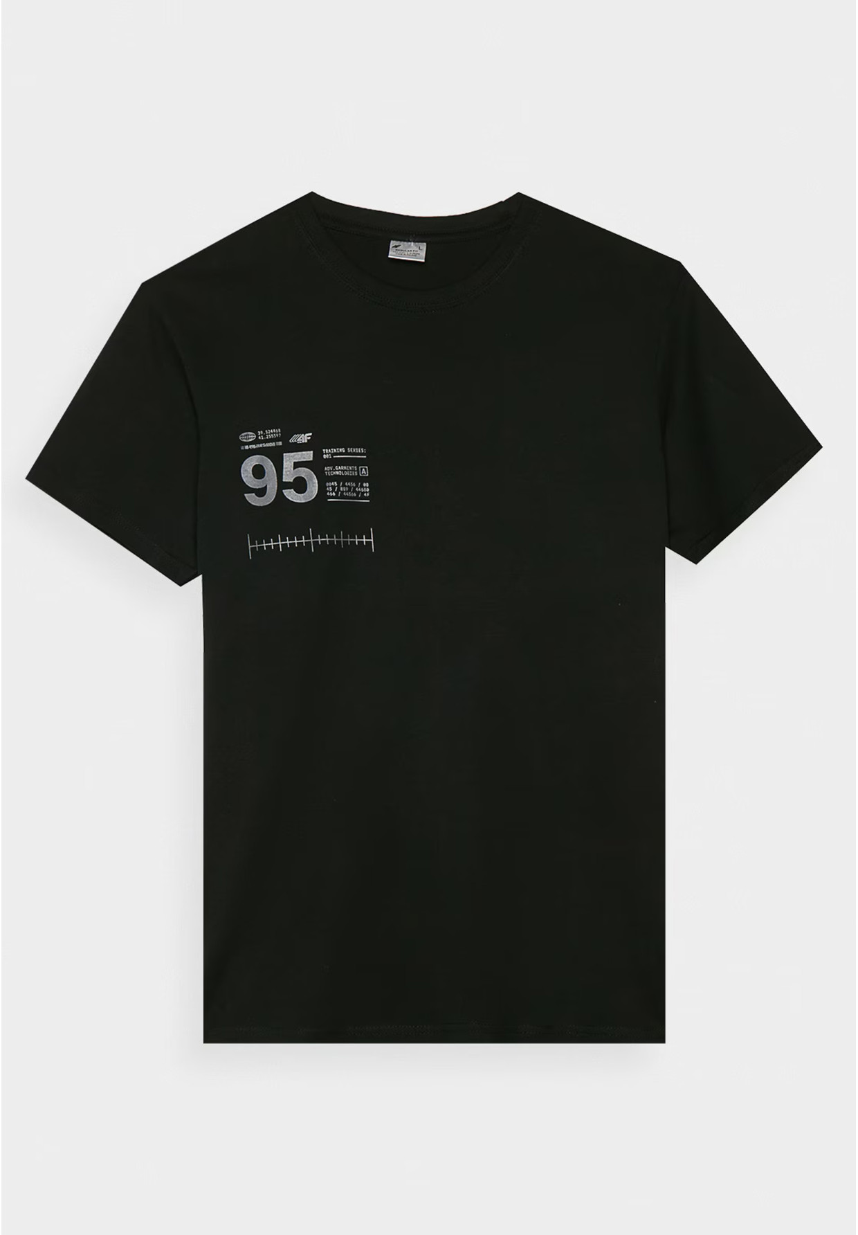 Koszulka Męska 4F T-shirt Sportowy Regular Z Nadrukiem Czarny 4FRSS24TTSHM2483
