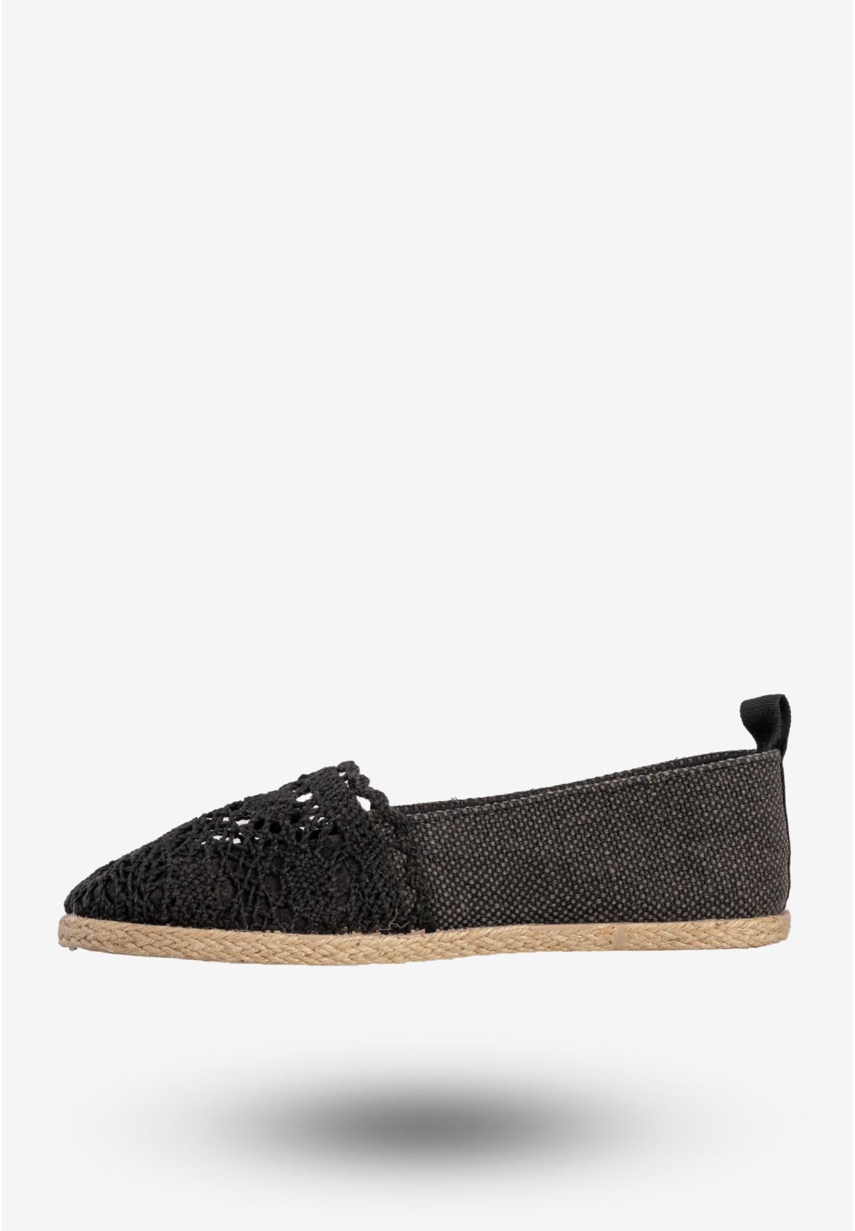 Espadryle Damskie Buty Ażurowe Lekkie Wsuwane Czarne News 8TX02-4712