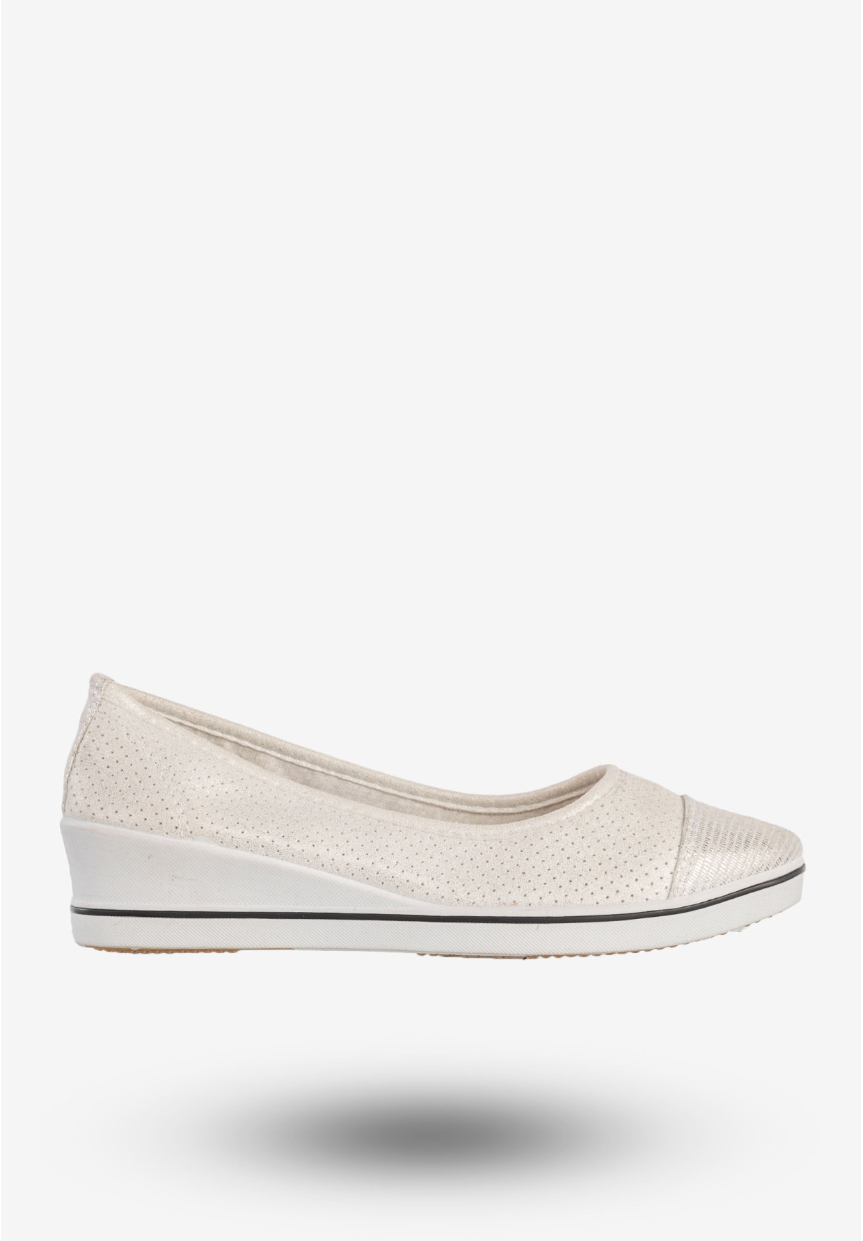 Baleriny Damskie Buty Wsuwane Półbuty Casual Białe News 8TX02-0266