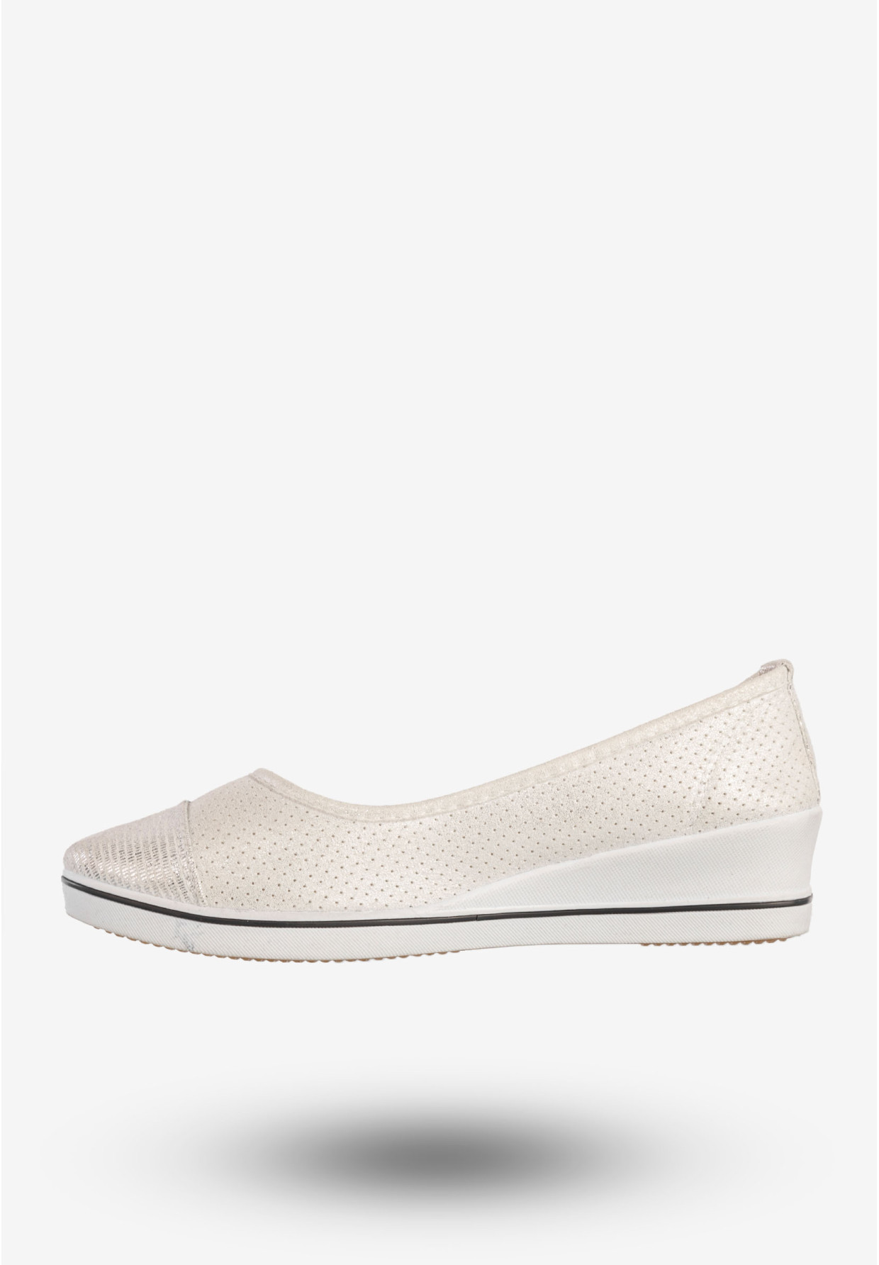 Baleriny Damskie Buty Wsuwane Półbuty Casual Białe News 8TX02-0266