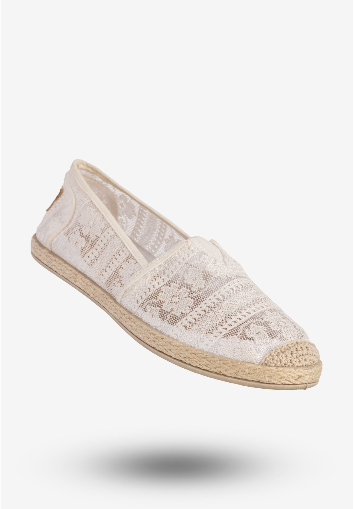 Espadryle Damskie Buty Koronkowe Lekkie Białe News 8TX02-0233