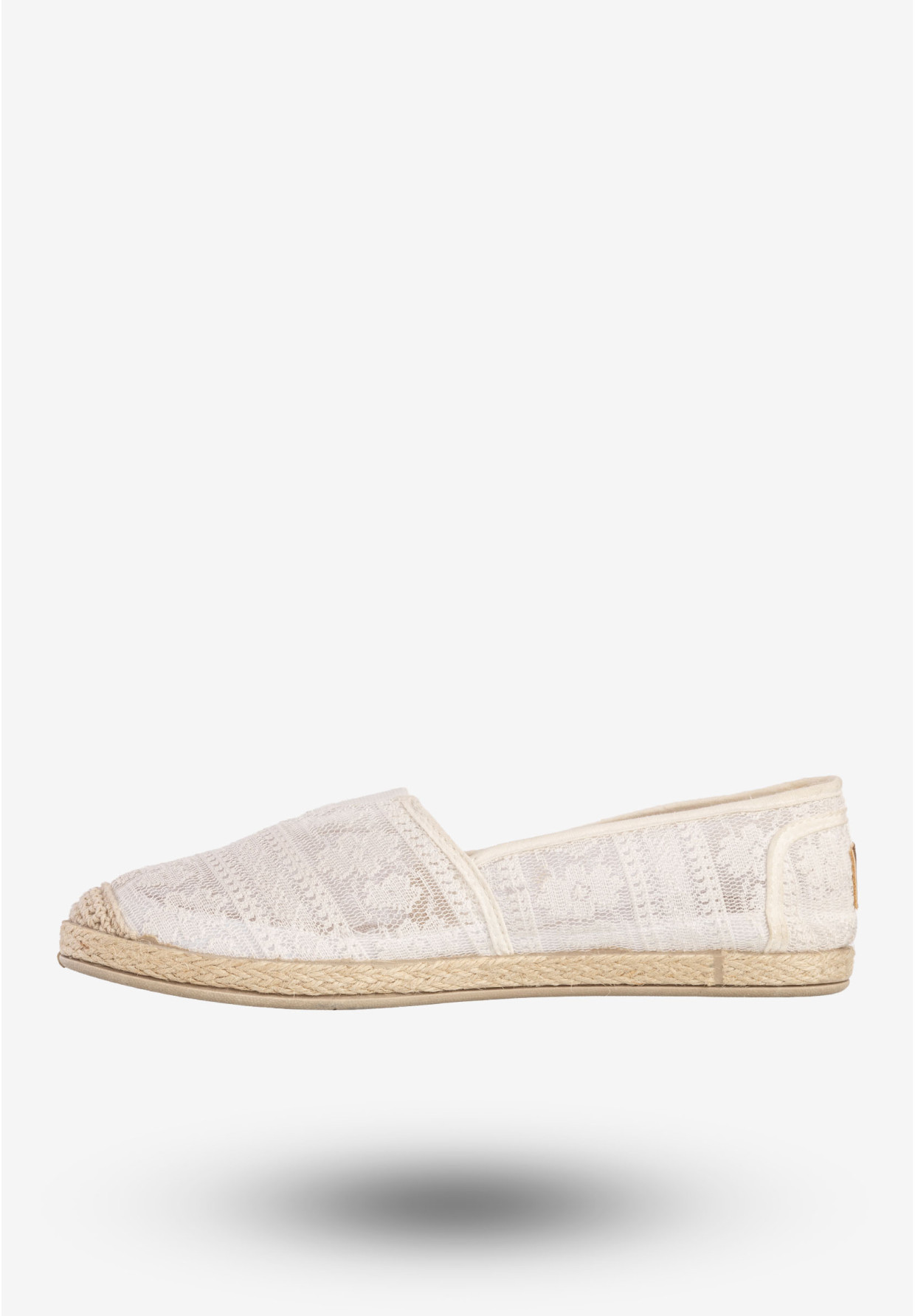 Espadryle Damskie Buty Koronkowe Lekkie Białe News 8TX02-0233
