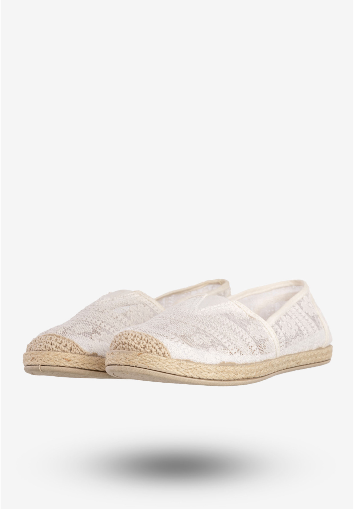 Espadryle Damskie Buty Koronkowe Lekkie Białe News 8TX02-0233
