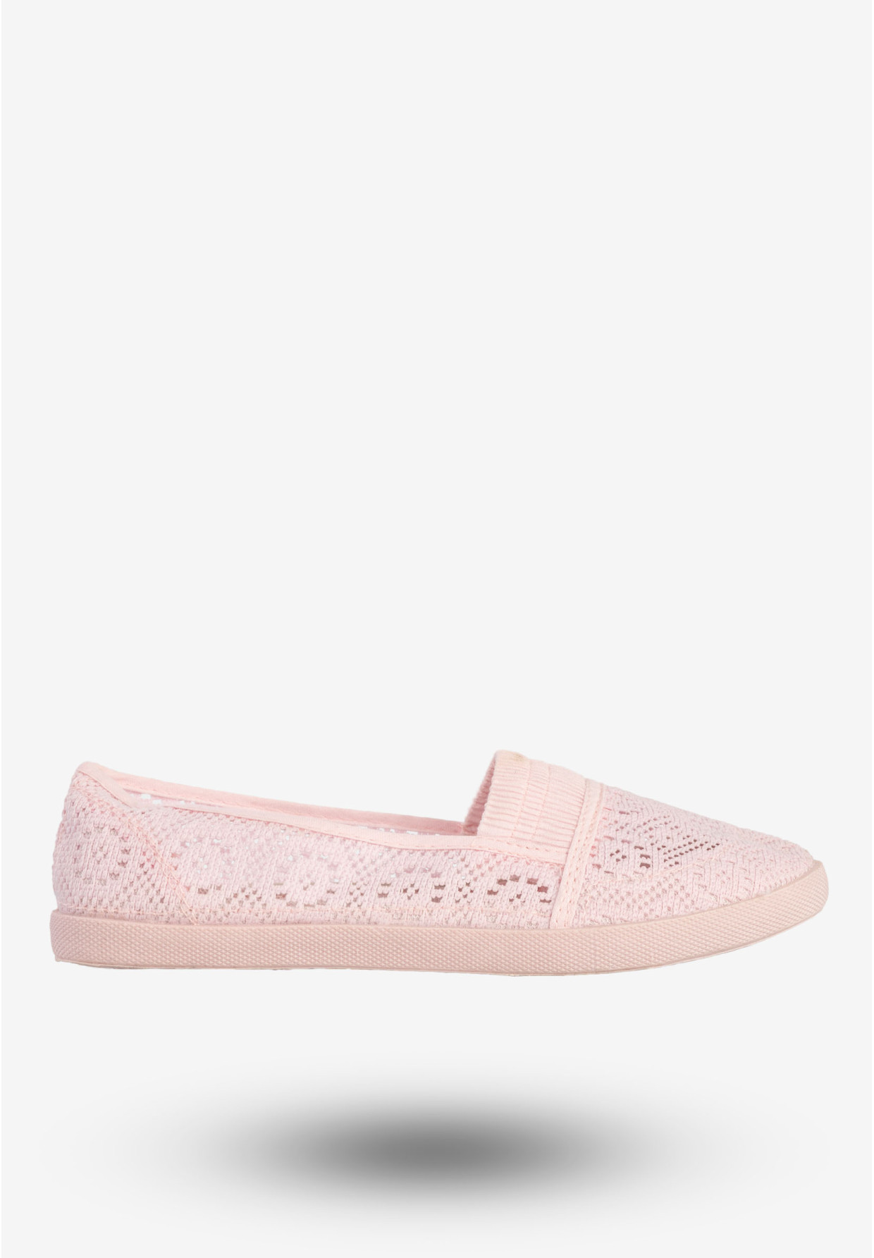 Baleriny Damskie Buty Koronkowe Wsuwane Espadryle Różowe Bella Paris CD338N-72