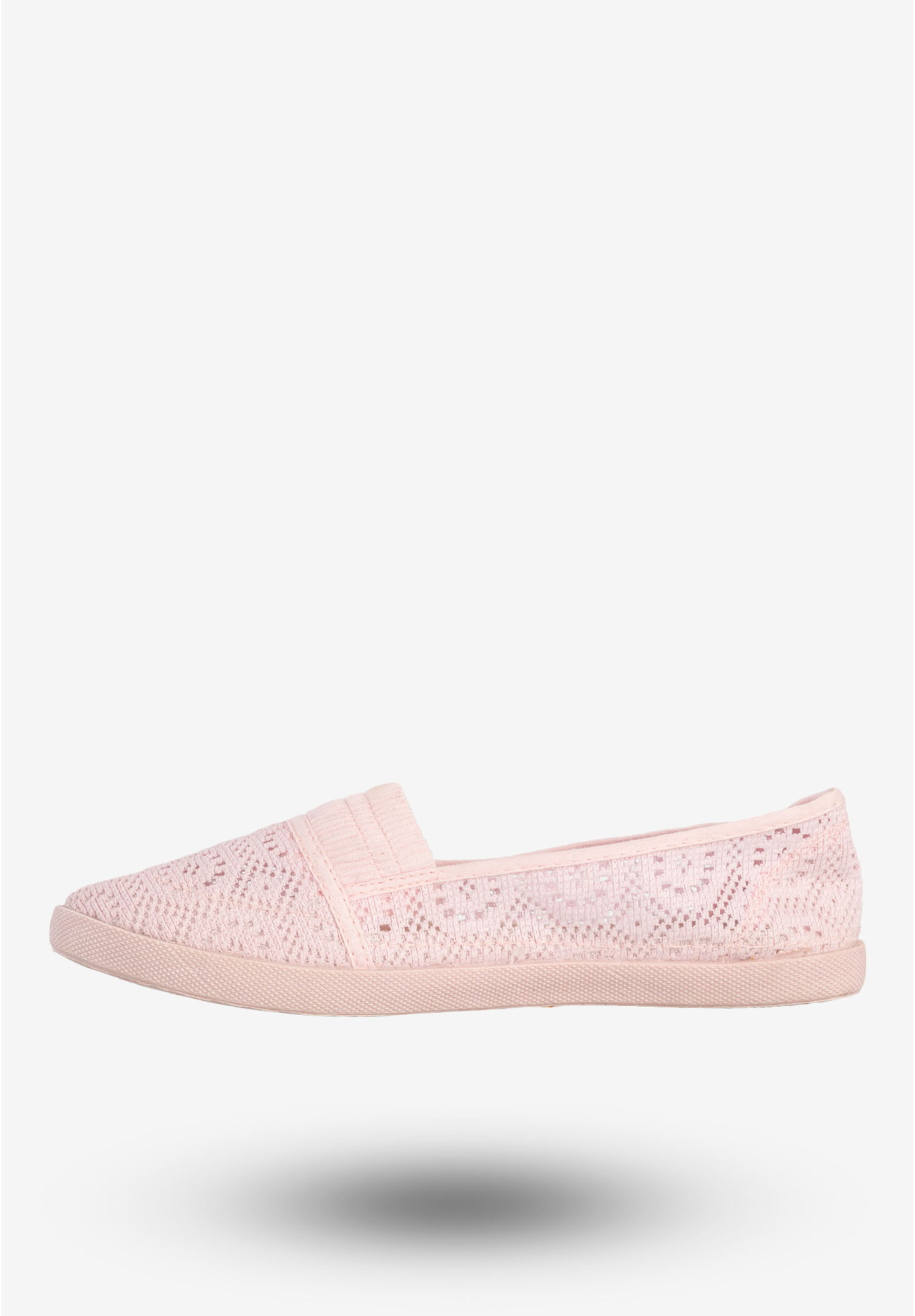 Baleriny Damskie Buty Koronkowe Wsuwane Espadryle Różowe Bella Paris CD338N-72