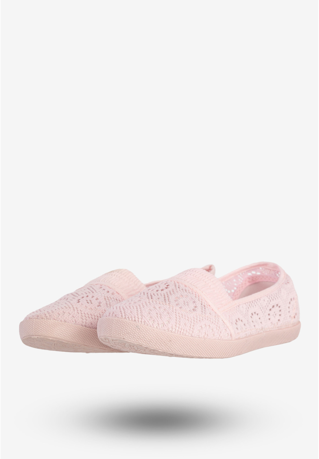 Baleriny Damskie Buty Koronkowe Wsuwane Espadryle Różowe Bella Paris CD338N-72