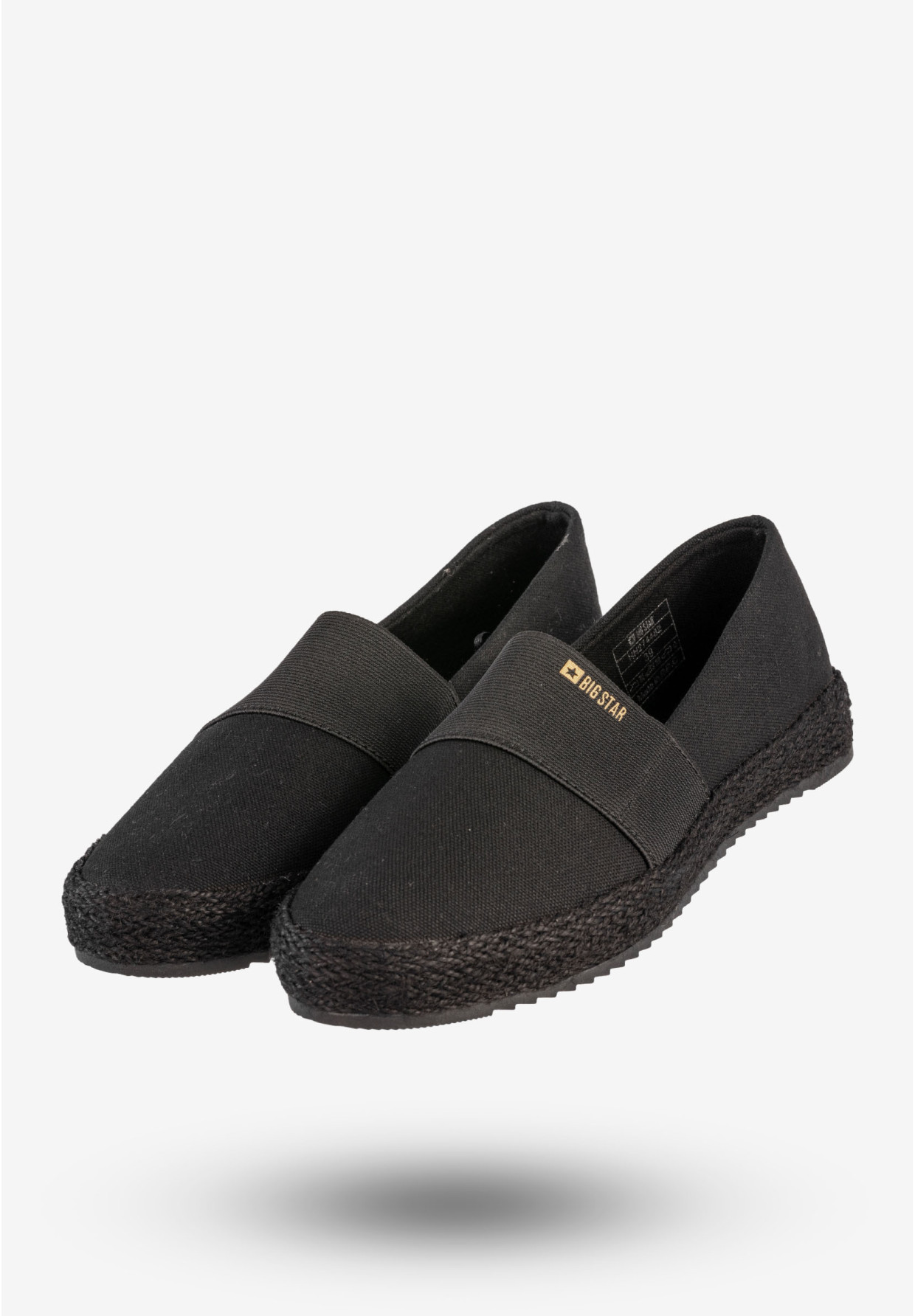 Espadryle Damskie BIG STAR Buty Wsuwane Półbuty Czarne HH274482