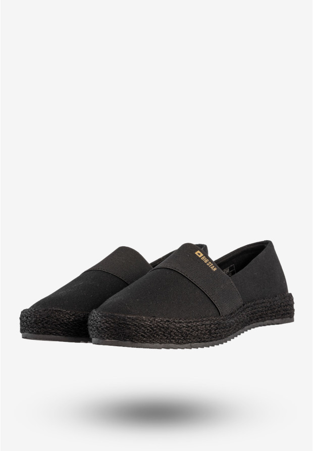 Espadryle Damskie BIG STAR Buty Wsuwane Półbuty Czarne HH274482