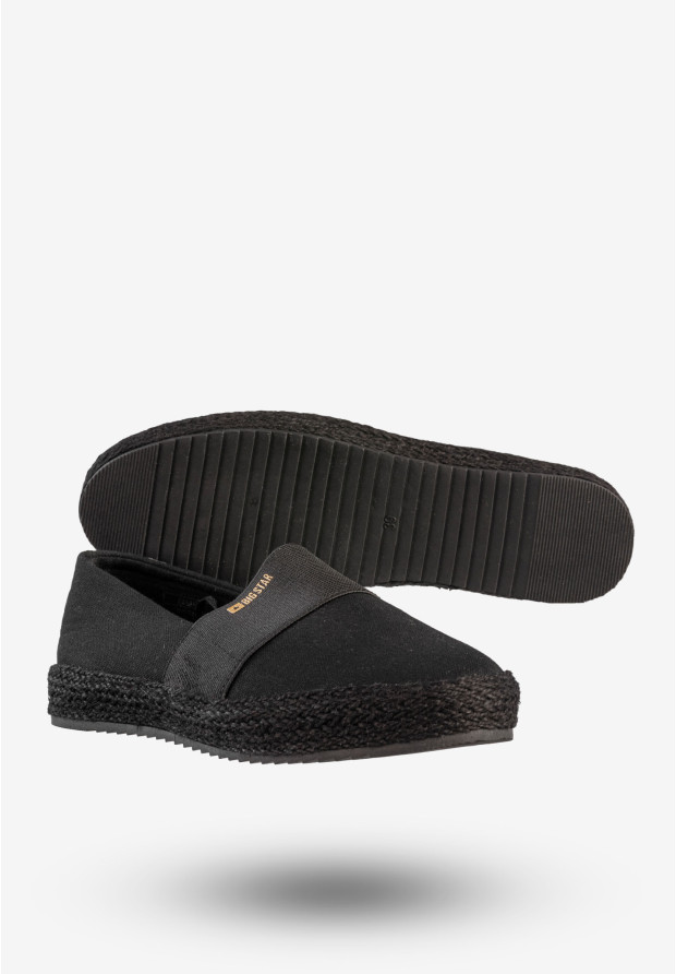 Espadryle Damskie BIG STAR Buty Wsuwane Półbuty Czarne HH274482