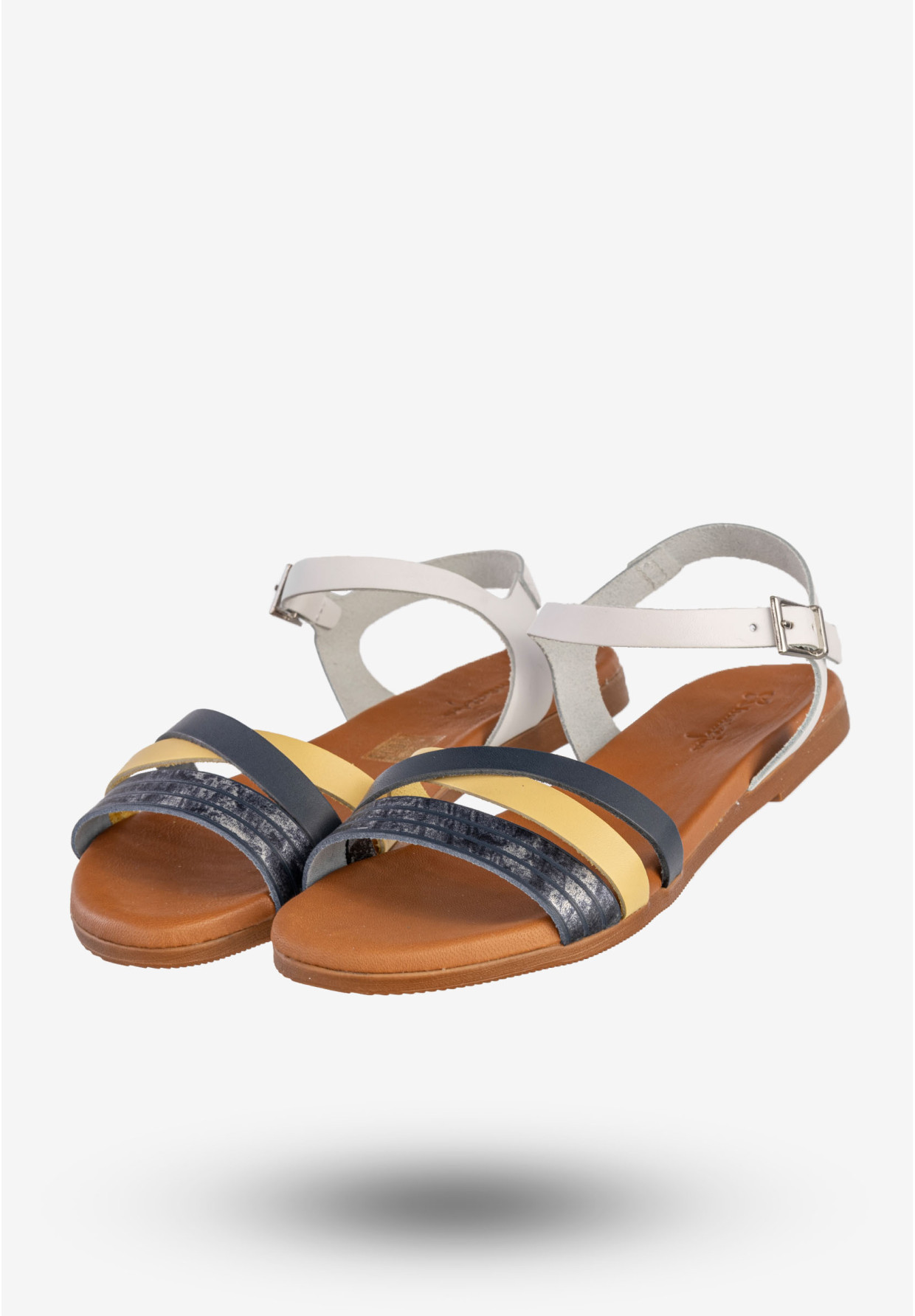 Sandały Damskie Skórzane Buty Na Lato Klasyczne Granatowe Maciejka L4956-17/00-5