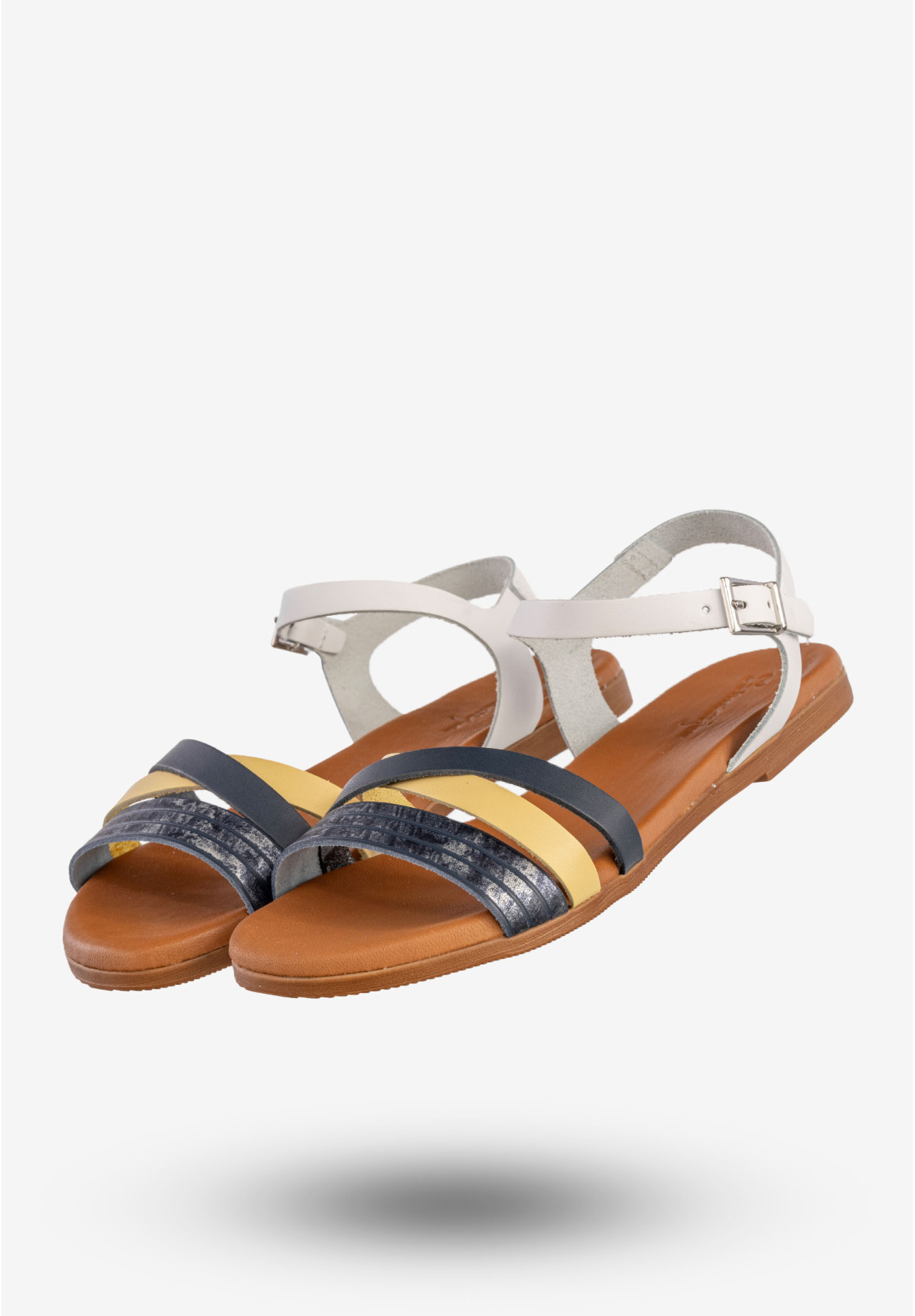 Sandały Damskie Skórzane Buty Na Lato Klasyczne Granatowe Maciejka L4956-17/00-5