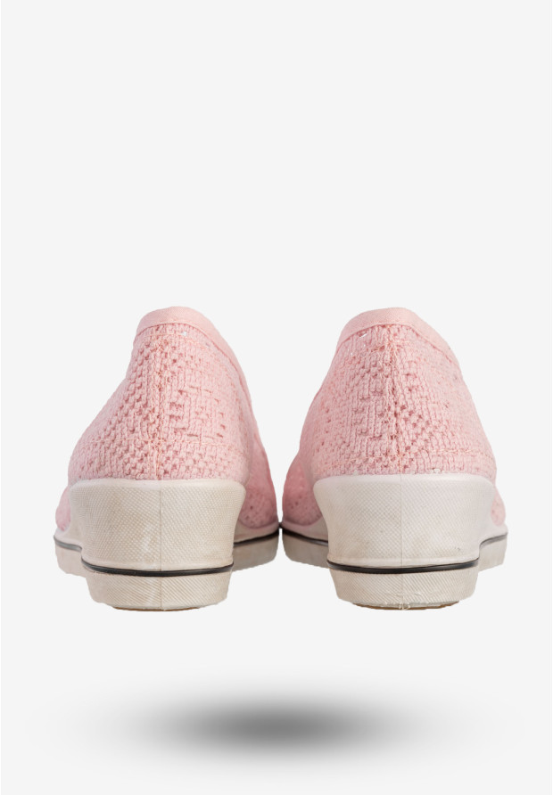 Baleriny Damskie Buty Ażurowe Wsuwane Półbuty Różowe Bella Paris CB930-72