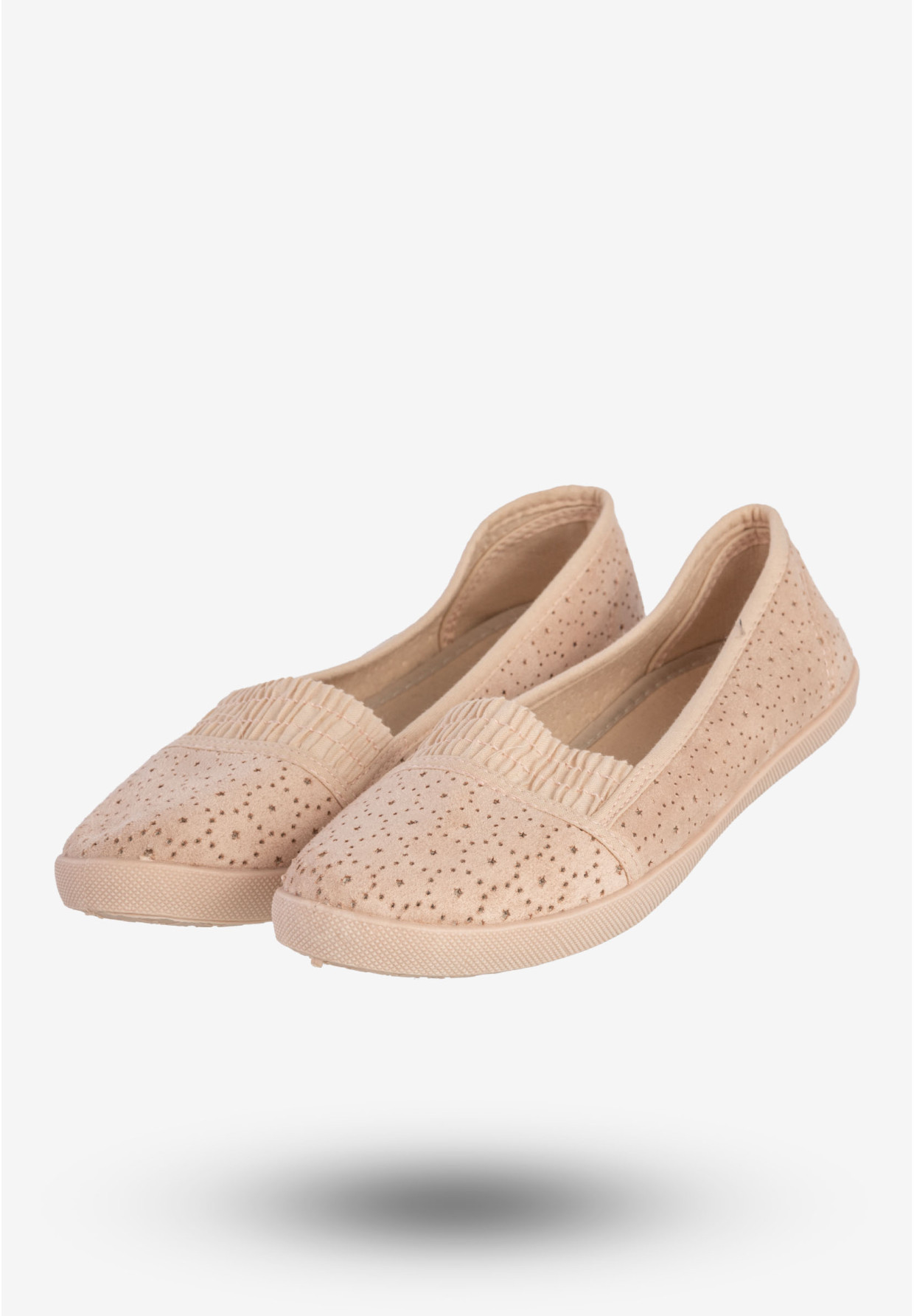 Baleriny Damskie Buty Ażurowe Wsuwane Półbuty Różowe Bella Paris CB359-72